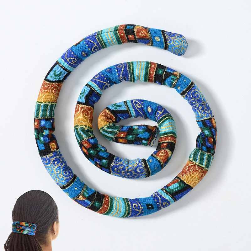 Colorful Spiral Lock Hair Tie Dreadlock Accessory