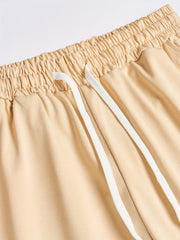 Men's Coconut Tree Printed Drawstring Shorts With Pockets