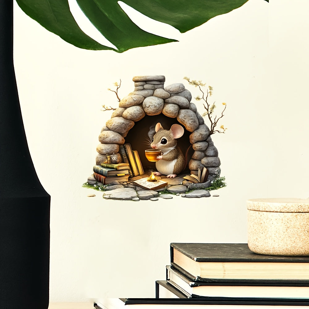 Mouse Hole Removable Waterproof Sticker for Wall Decor