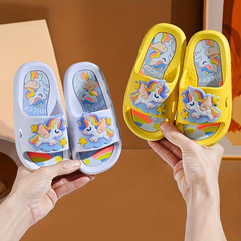 Cartoon Lightweight Slippers for Toddlers, Boys, Girls - Open Toe Home Shoes