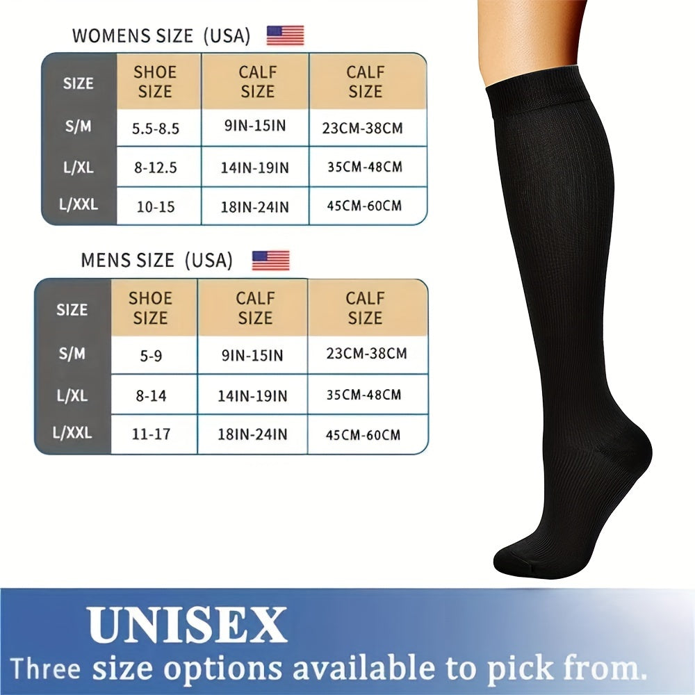3 Pairs Copper Compression Socks - Circulation Improvement - Men & Women