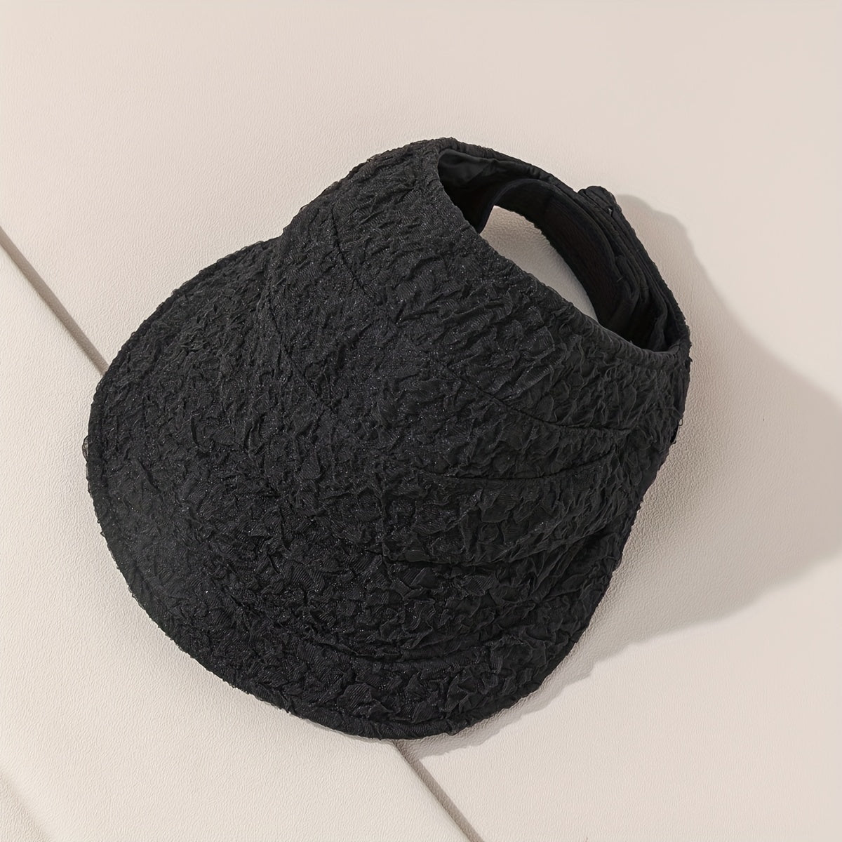 Embossed Visor Hat Foldable UV Protection Sun Hat
