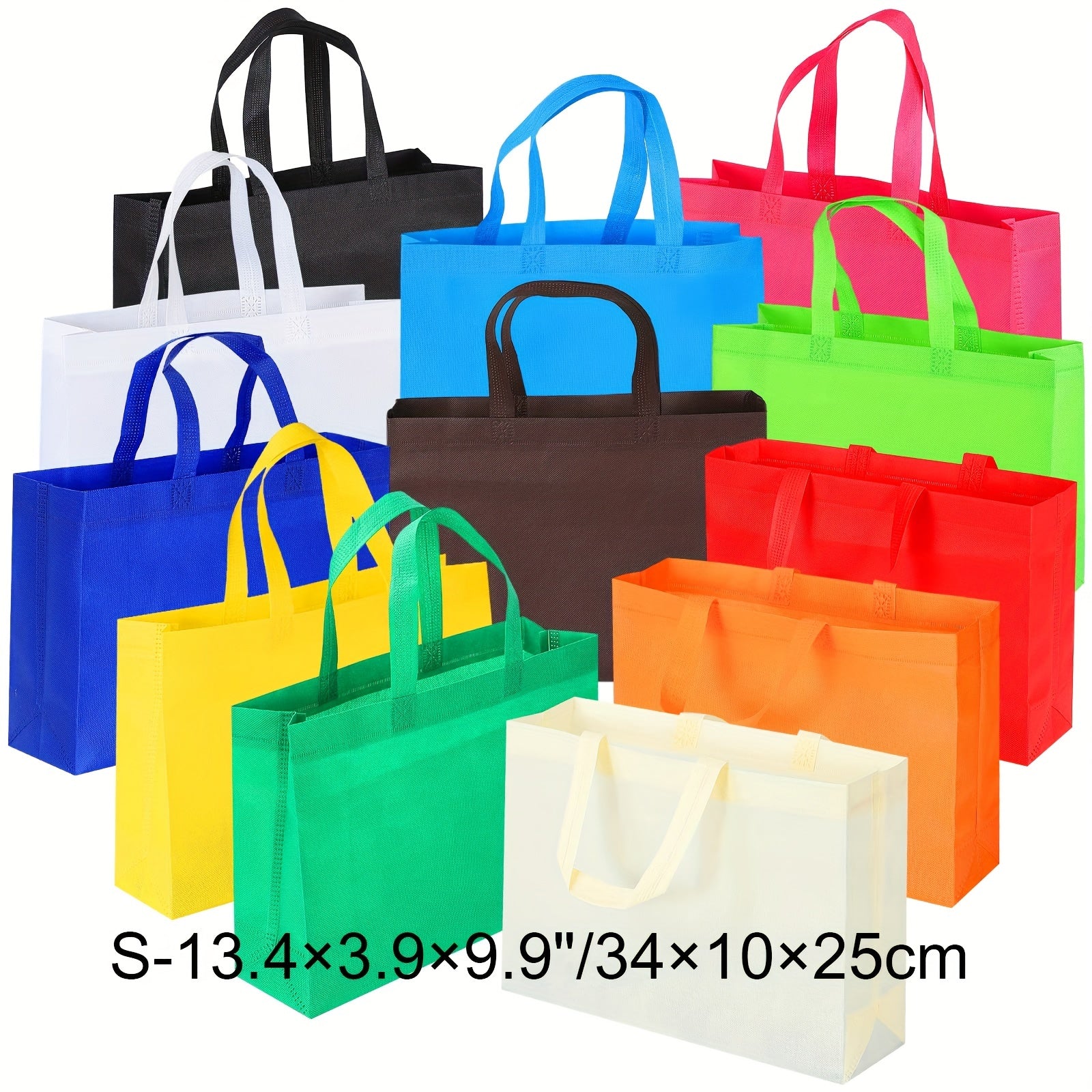 12 Non Woven Tote Bags Reusable Gift Bags With Handles Bulk Gift Bags