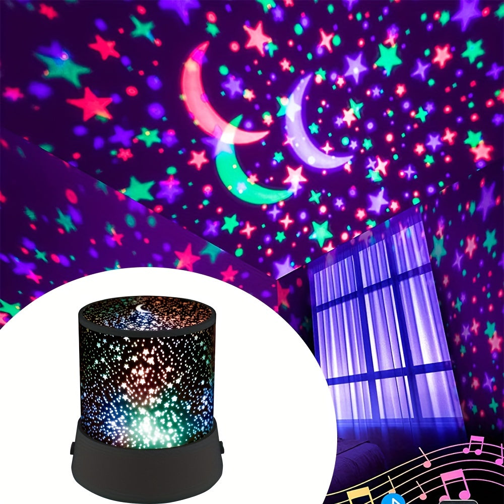 Kid's Moon Star Projector Lamp - Battery Powered