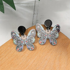 Butterfly Pendant Retro Dangle Earrings Acrylic Jewelry Gift For Women Girls