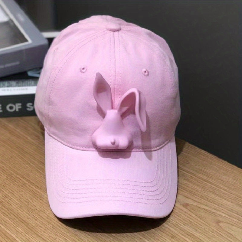 Bunny Decor Baseball Cap Candy Cartoon Rabbit Dad Hats