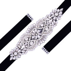 Crystal Bridal Belt Sash with Rhinestones for Upscale Gowns