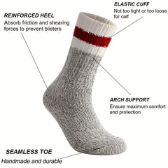 2 Pairs Striped Knitted Socks Comfy & Warm Tube Socks Women's Stockings