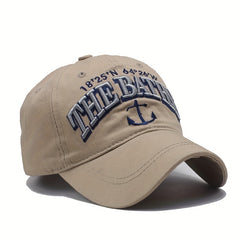 Vintage Anchor Embroidery Baseball Cap Classic Dad Hat