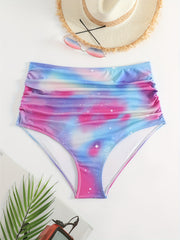  Glitter Starry Sky High Waist Swim Panty