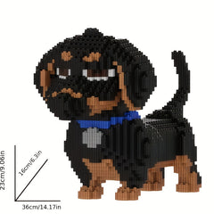 5218pcs Building Block Set Sausage Dog Pet Holiday Gift Room Decoration