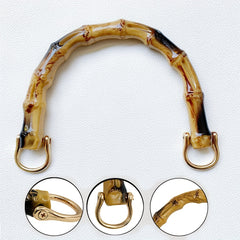 Faux Bamboo U Shape Handle For Handbag Vintage DIY Accessories