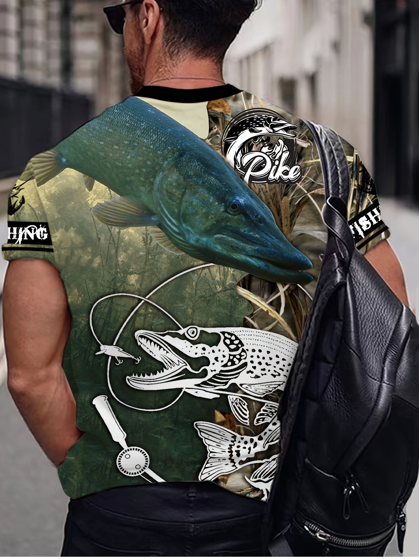 Carp 3D Print Men's Block T Shirt