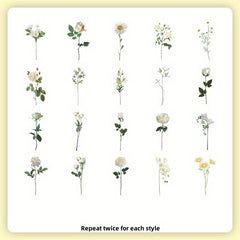40pcs Retro Plant & Butterfly Stickers for Scrapbooking Journals