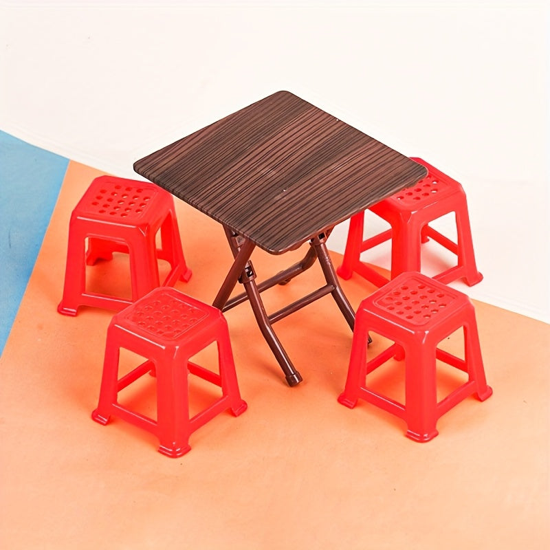 Mini Stool and Table Set for Dollhouse Decorations