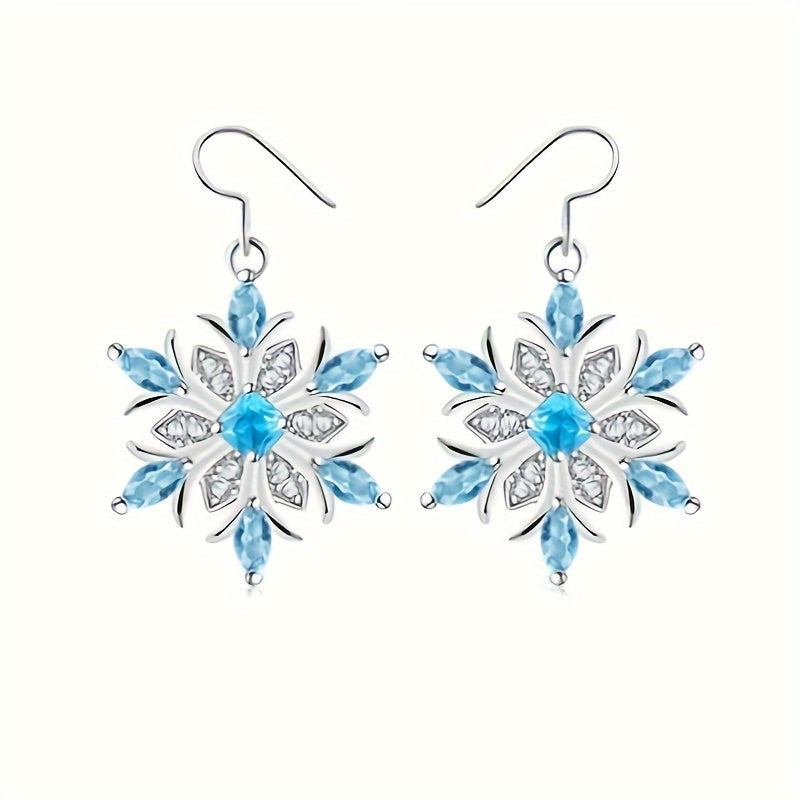 Snowflake Earrings Artificial Diamond Earrings Party Jewelry Gift For Women