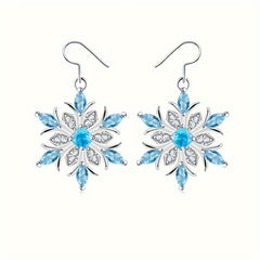 Snowflake Earrings Artificial Diamond Earrings Party Jewelry Gift For Women