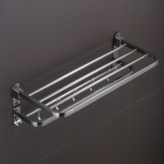 Stainless Steel Foldable Towel Storage Rack Wall Mounted Holder