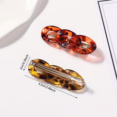 2pcs Acetic Acid Chain Duckbill Hair Clips for Women Girls