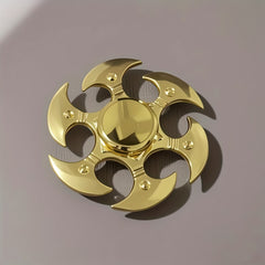 Golden Zinc Alloy Finger Spinner Ergonomic Hand Fidget Durable Metal
