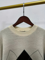 Argyle Pattern Round Neck Sweater Women's