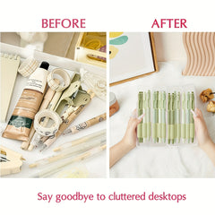 Transparent School Season Storage Box for Makeup Brushes and Stationery