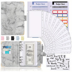 Faux Leather Money Saving Organizer A6 Notebook Budget Binder