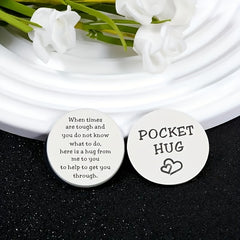 Stainless Steel Pocket Hug Token Anxiety Gift For Men