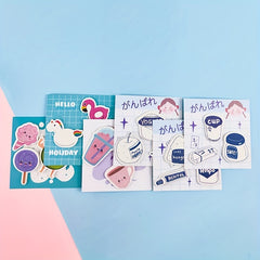 Cartoon Shape Message Stickers - 60 Pieces