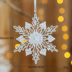 Christmas Snowflake Acrylic Window Decoration Pendant