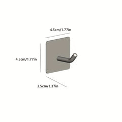 4pcs Stainless Steel Hooks Self adhesive Garage Storage Hooks Minimalist Style