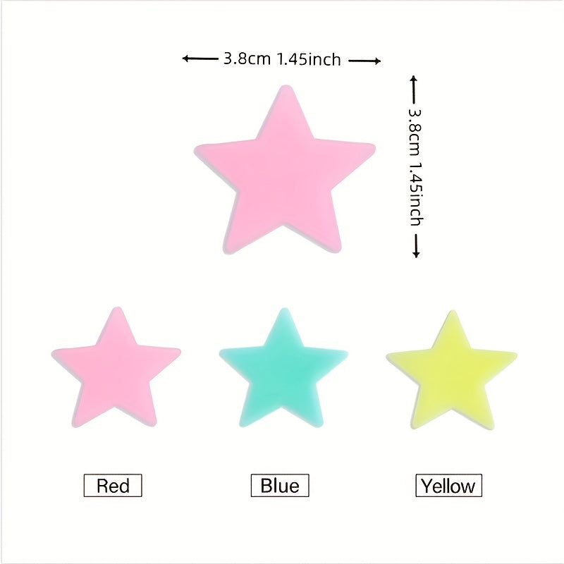 70pc 3D Luminous Star Wall Stickers Fluorescent Home Bedroom Room Decor