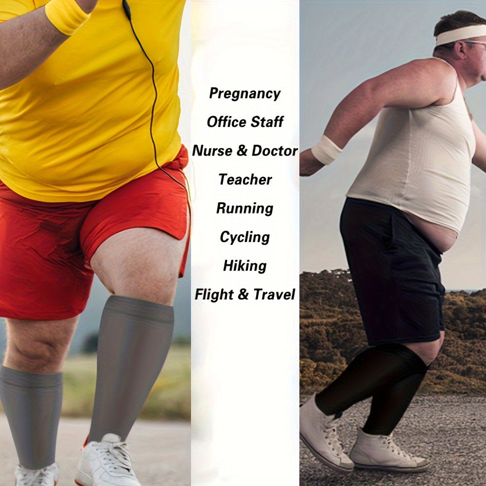 5 Pairs Plus Size Compression Socks For Women & Men Circulation 15 20 MmHg