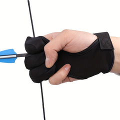1pc Archery Gloves Non-slip Breathable Three Finger Gloves