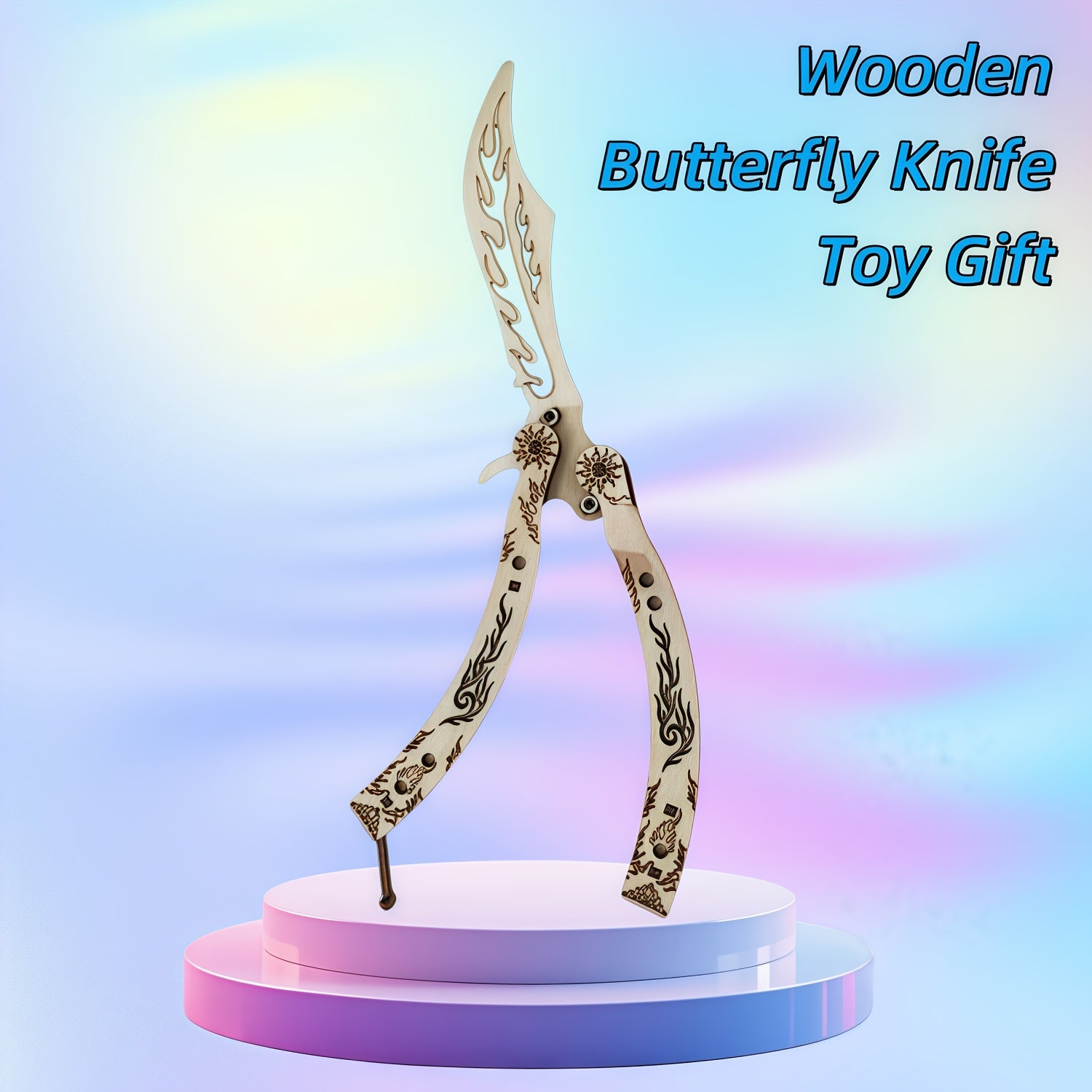 Wooden Butterfly Claw 3D Puzzle Toy Light Yellow