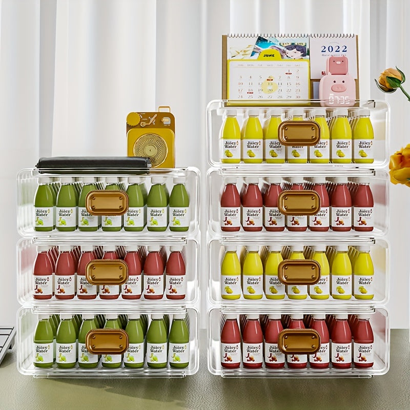 Stackable Desktop Storage Box for Cosmetic and Office Supplies