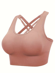 Criss Cross Back Sports Bra High Impact Shockproof Women's Lingerie