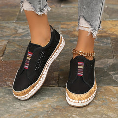 Women's Hollow Out Flat Loafers Soft Slip On Walking Shoes