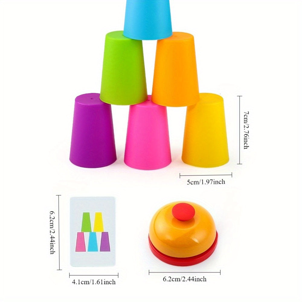 Stacking Cups Sensory Toy for Boys and Girls - Interactive Tabletop Game