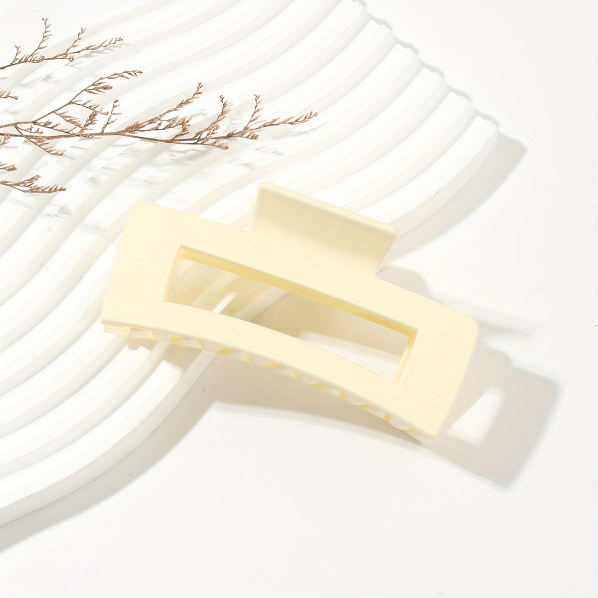 Matte Rectangular Hair Claw Clip Strong Hold Grip Thick Hair Accessories