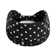 Polka Dot Knot Headband Hairband Boho Sports Yoga Headscarf