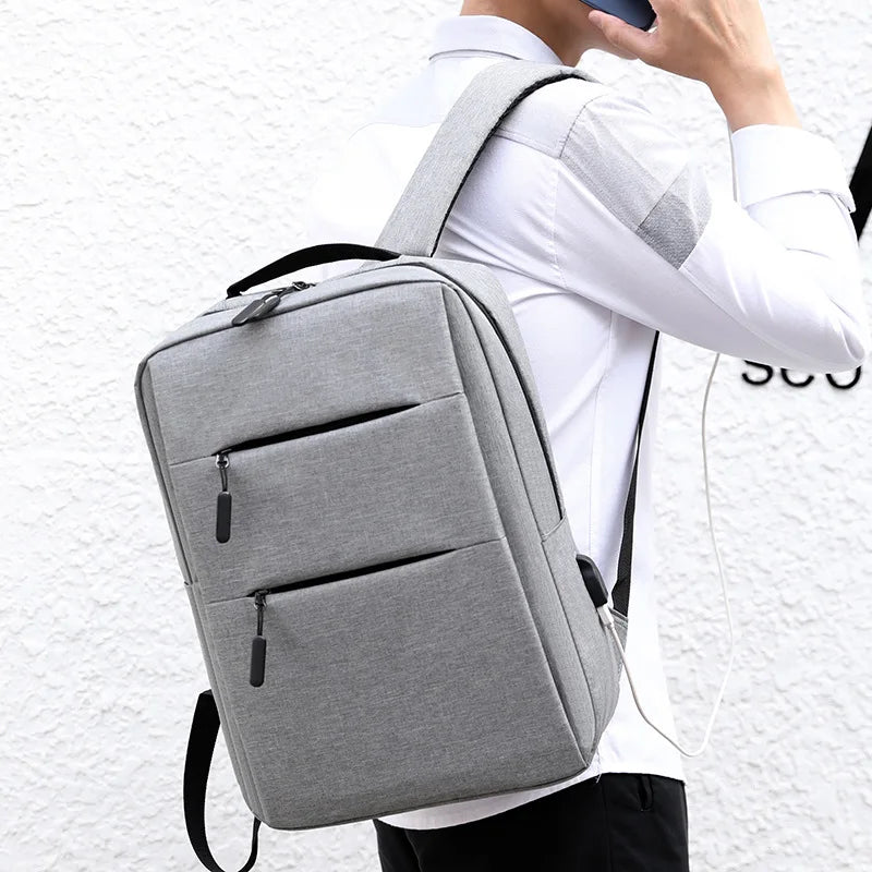 15.6 Inch Laptop Backpack USB Charging Men Notebook Bagpack School Bag