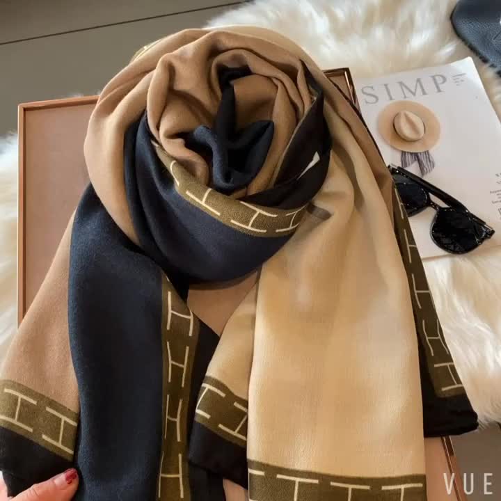 Soft Matching Scarf Large Warm Shawl Wraps Travel Decorative Scarf