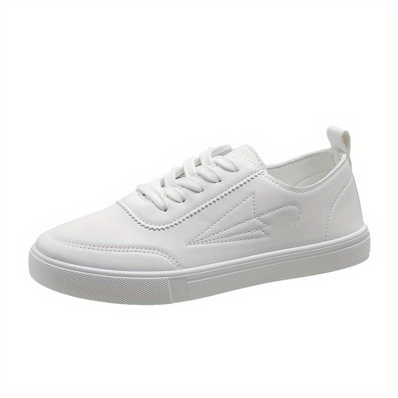 Women's Faux Leather Sneakers Low Top Casual Shoes