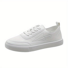 Women's Faux Leather Sneakers Low Top Casual Shoes