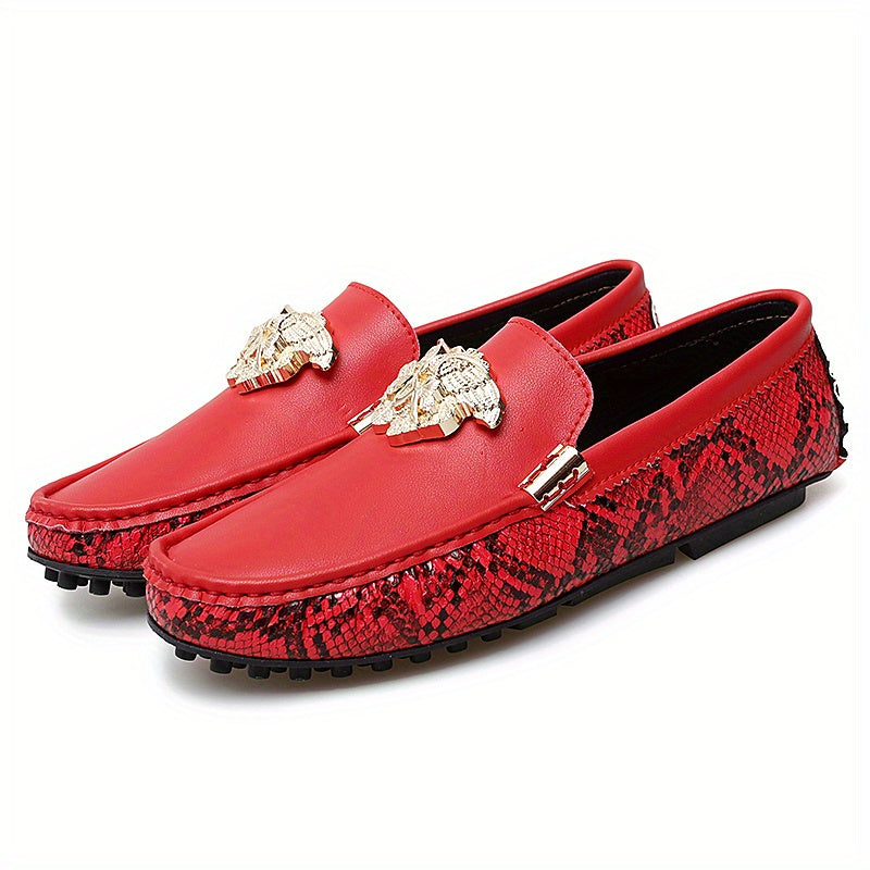 Snakeskin Print Loafers Soft Sole Shoes Casual Slip On Flat Shoes