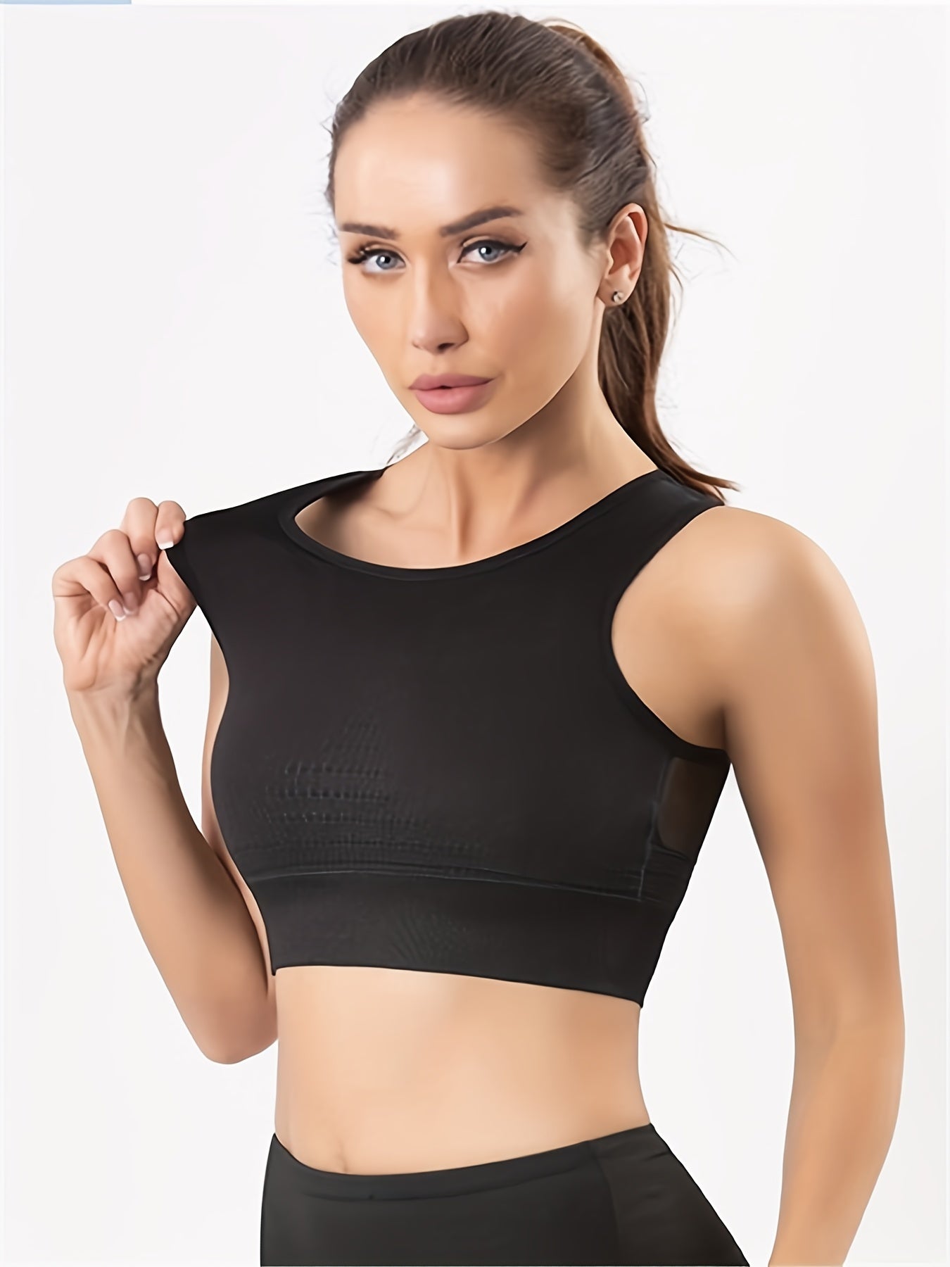 Breathable Mesh Racerback Sports Bra for Women