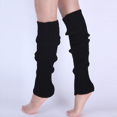 Rib Knit Knee High Leg Warmer Socks Women's Stockings