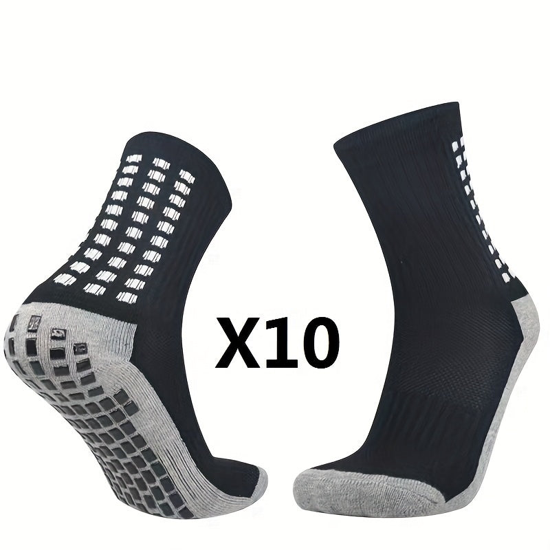 Men's Mid Crew Sport Socks - Sweat Absorbing Comfy Breathable Football Socks