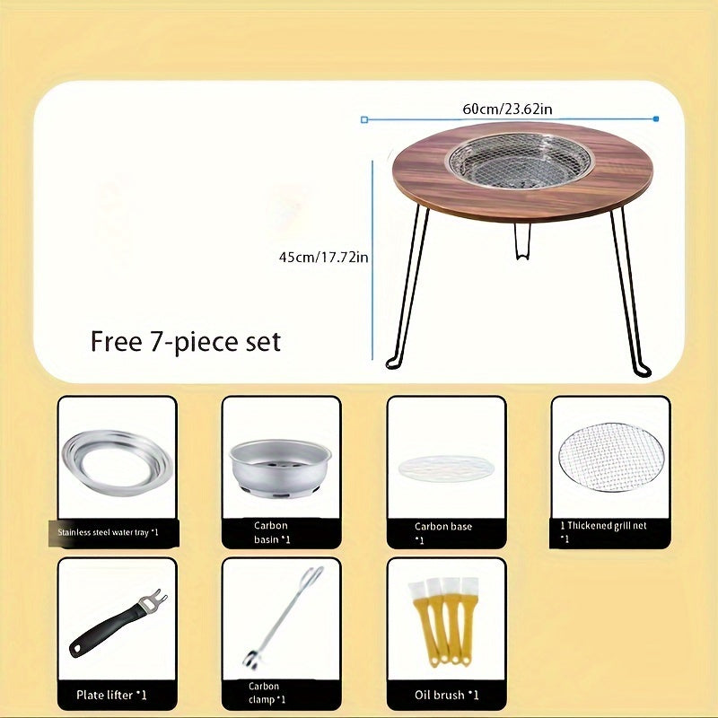 Portable Folding Stove Table for Camping Outdoor Barbecue